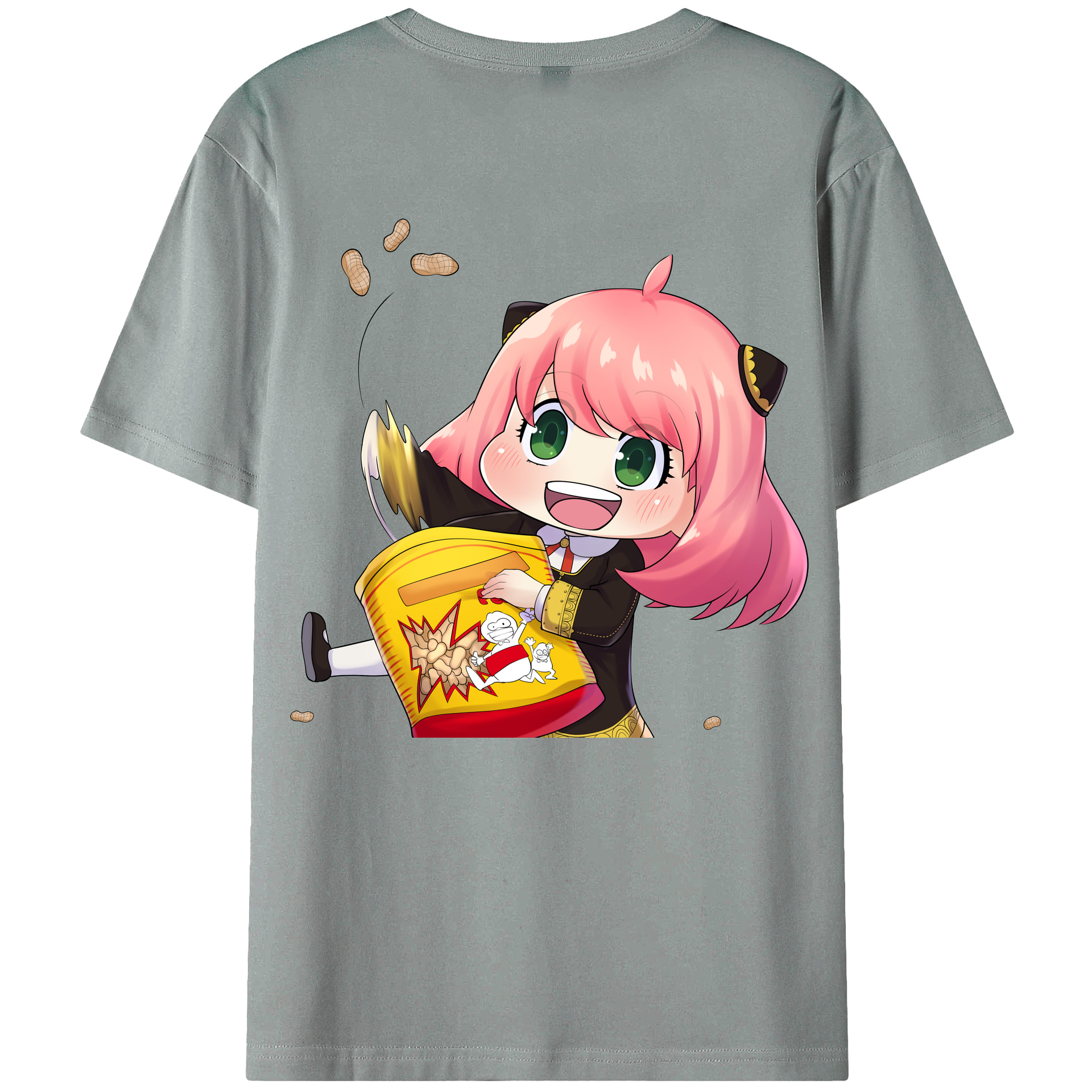 （画像用） SPY×FAMILY间谍家家酒 綿100％ メンズ半袖Tシャツ（バックプリント） 通気性